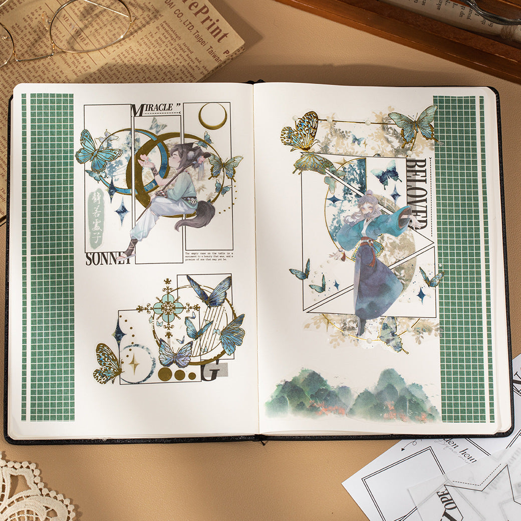 Geometric frame storyboard stickers with blank panels, photo-frame layouts, and clean collage frames - image 4