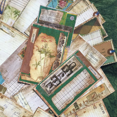 Vintage Botanical Floral Junk Journal Paper - 38 Pieces Background Paper for Scrapbooking & Art Journaling