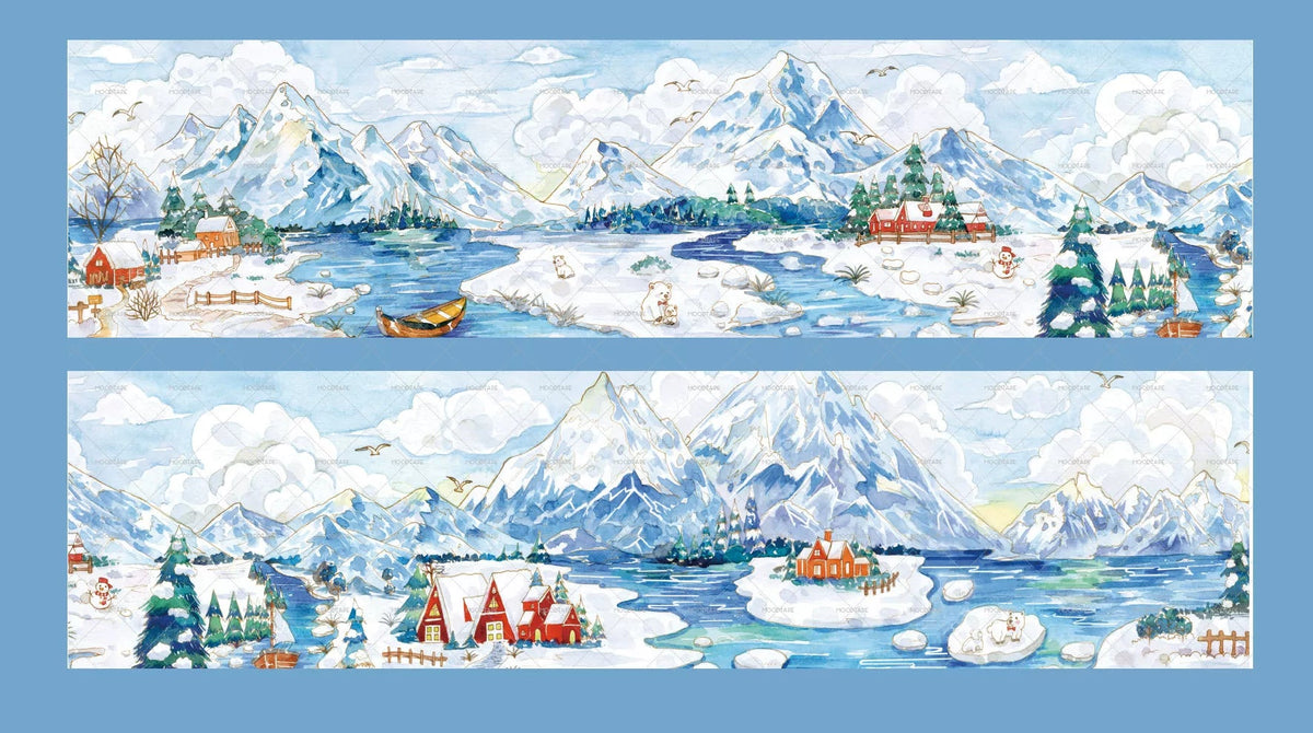 Snowy Landscape Washi Tape - 5cm x 100cm
