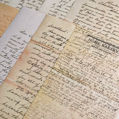 Vintage Letter Notes Junk Journal Paper - Newsprint Background Paper for Scrapbooking & Photography