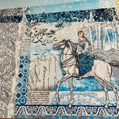 Winter Fairy Tale Background Paper - 10 Sheets Vintage Junk Journal Paper for Scrapbooking & Art Journaling