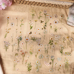 Botanical Flower Stickers - Vintage Plant Collection | Waterproof PVC Journal Decor