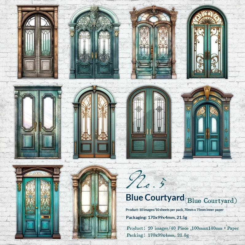 Vintage Doorway die-cut sticker pack