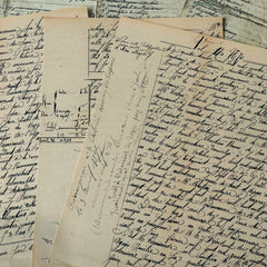 Vintage Calligraphy Letter Newspaper Junk Journal Paper - Aged Background Paper for Scrapbooking & Photography