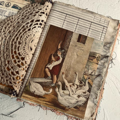 Handmade Coffee Dyed Paper - 32pcs Vintage Junk Journal Ephemera Newspaper Stickers for Scrapbooking