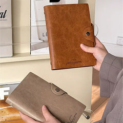 Vintage Soft Leather Loose-Leaf Notebook - C6/A5 Refillable Journal Planner