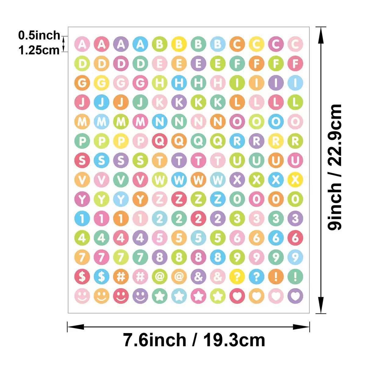 Mini Dot Alphabet Sticker Pack