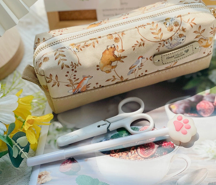 Pencil Pouch – Cotton Canvas Stationery Bag Handmade Pencil Pouch – Large Capacity Journaling Pen Case | Cotton Canvas Stationery Bag