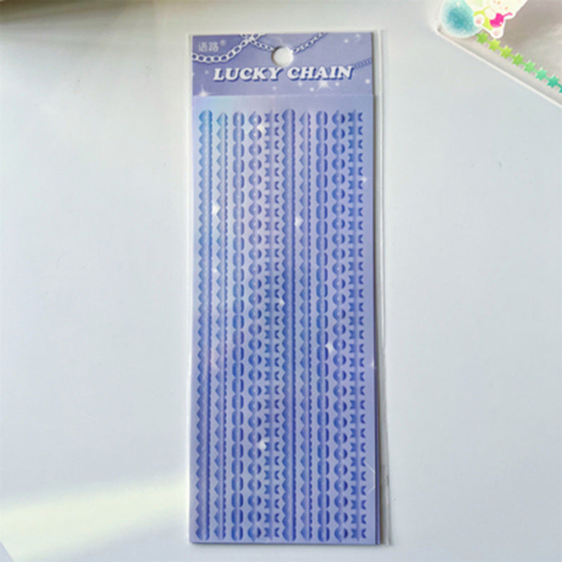 Holographic Lucky Chain Border Sticker Pack