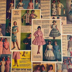 Vintage Fashion Magazine Poster - Kraft Paper Junk Journal Decorative Paper for Scrapbooking & Photography