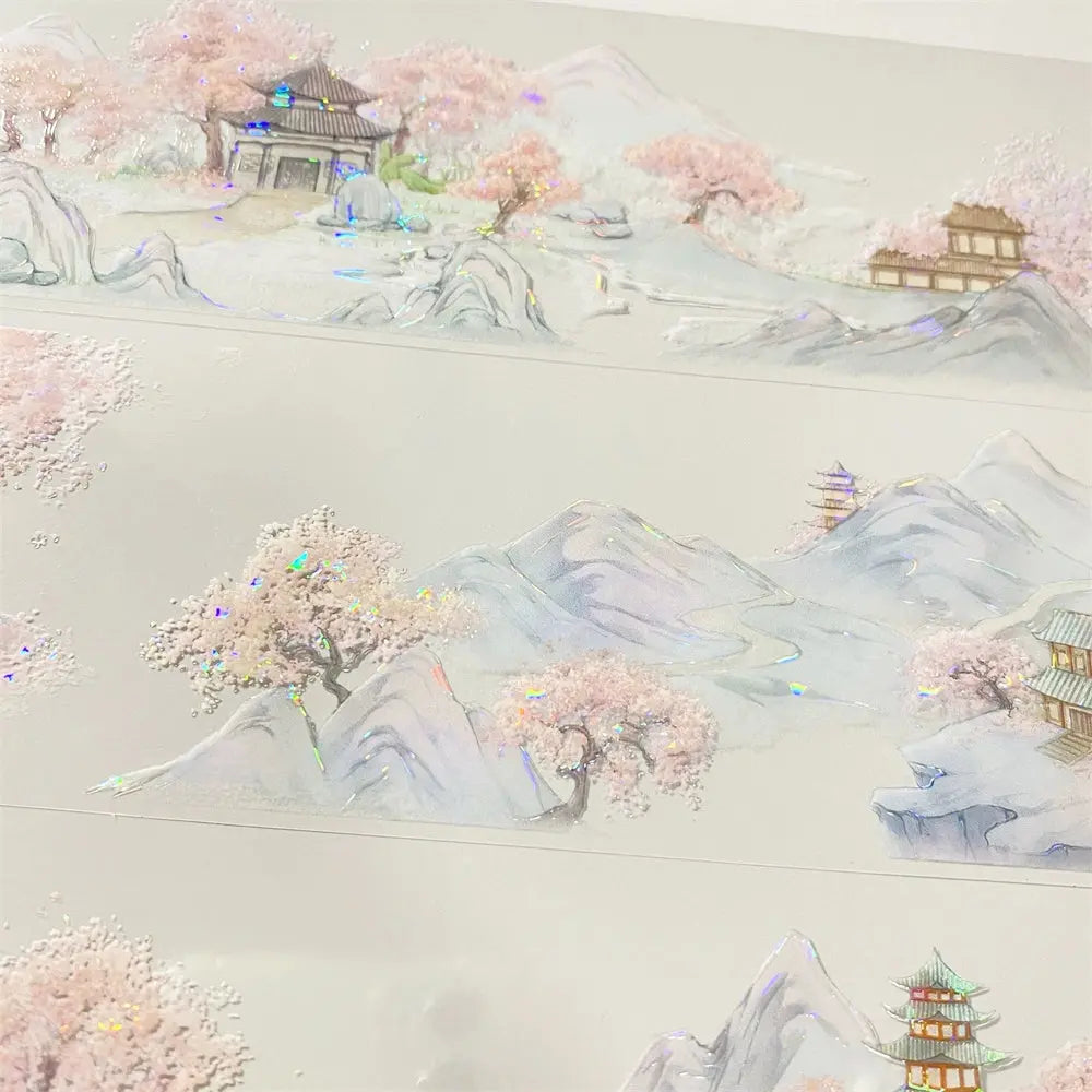 Peach Blossom Scenery PET Tape Shroomi