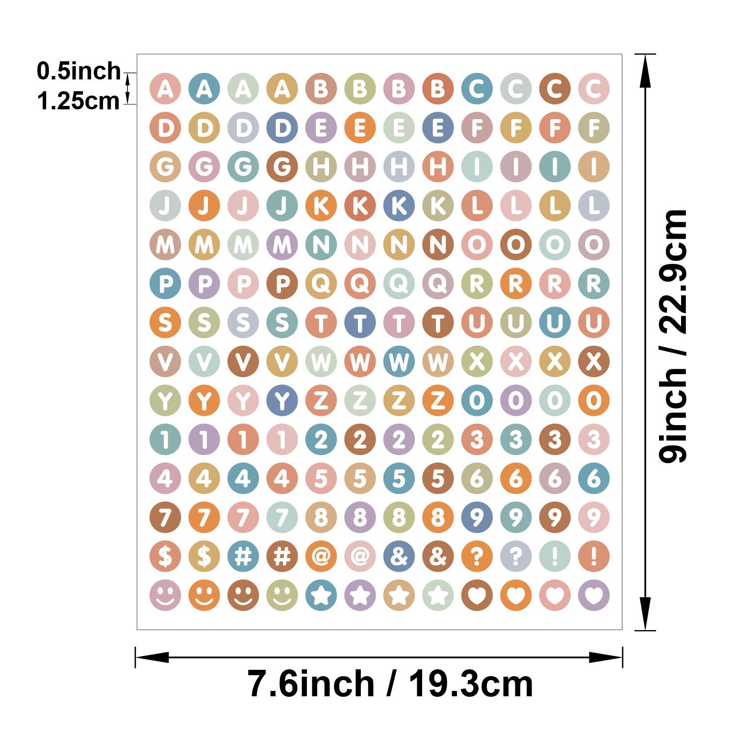 Mini Dot Alphabet Sticker Pack