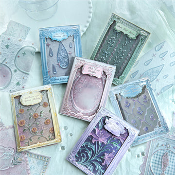 Embossed vellum scrapbooking paper with translucent decorative sheets