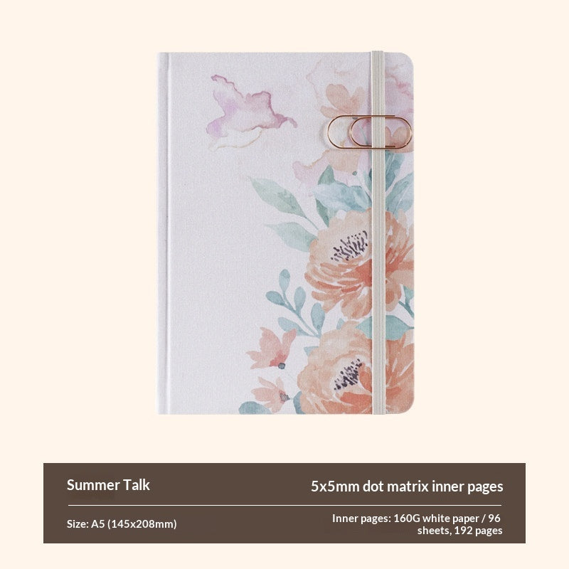 Spring Letters Series A5 Dot Grid Journal Notebook