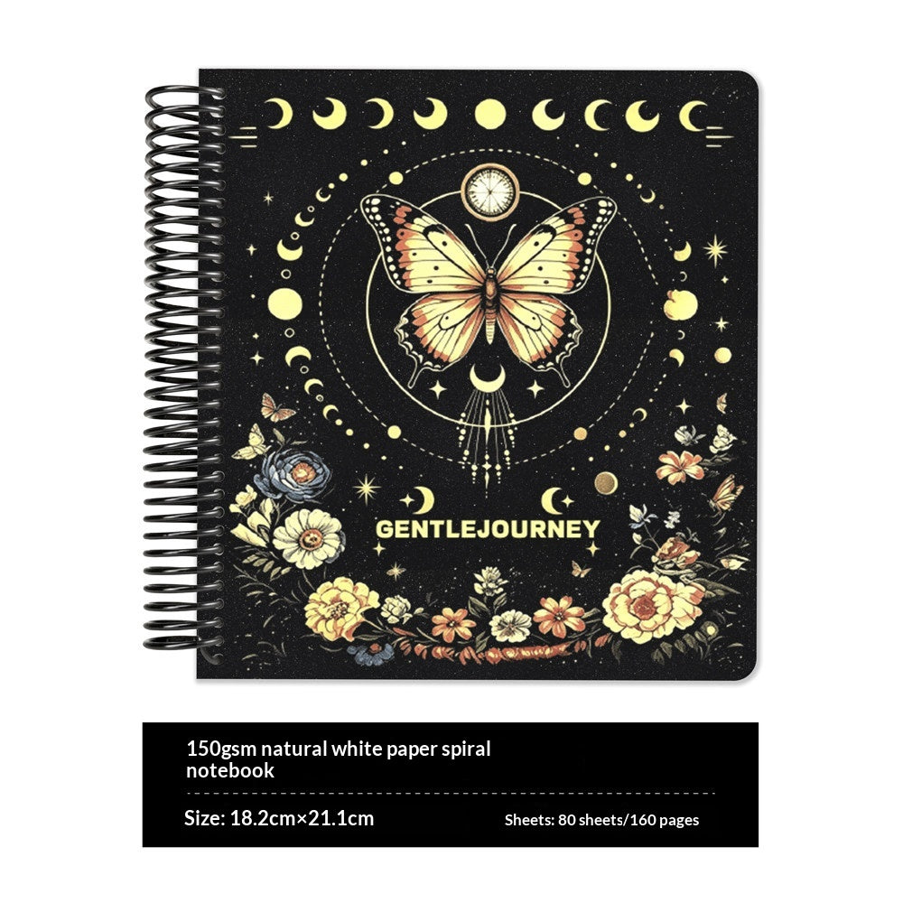 Colorful Botanical Spiral Journal Book — 7.2 × 8.3"