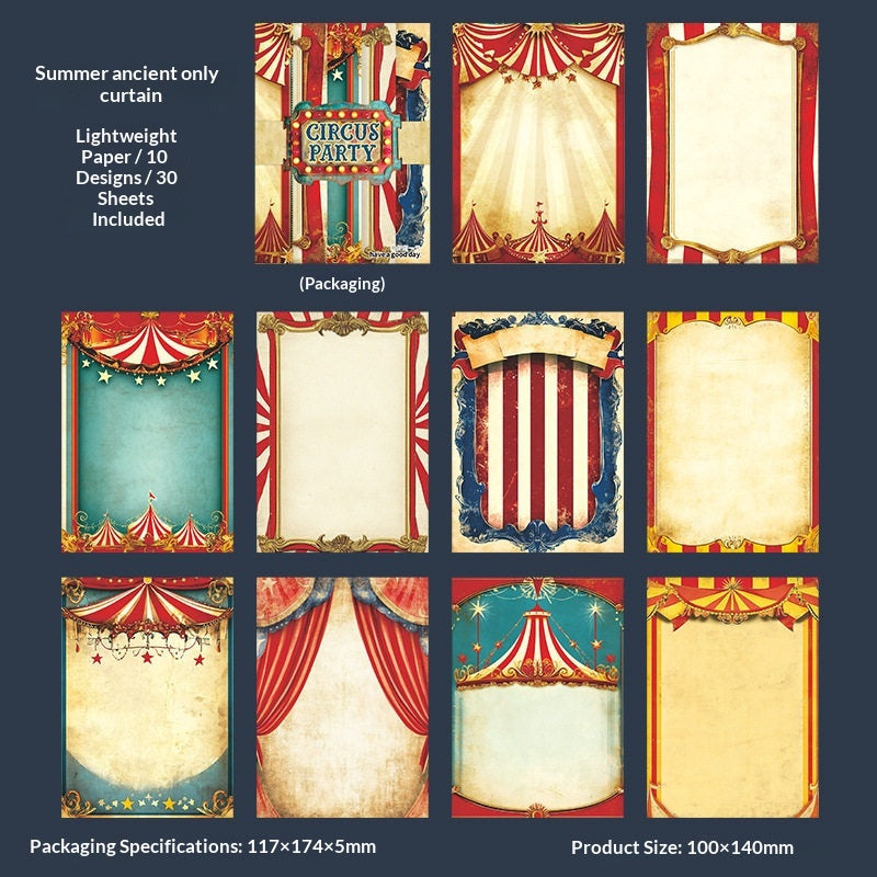 Circus Party vintage scrapbooking paper