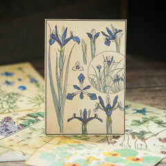 Vintage Botanical Vellum Paper - 8 Pieces Translucent Plant Illustration Junk Journal Paper for Scrapbooking