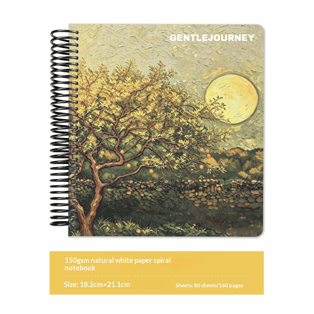 Colorful Botanical Spiral Journal Book — 7.2 × 8.3"