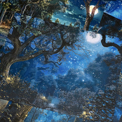 Vintage Dark Night Magic Starry Sky Junk Journal Paper - Cosmic Background Paper for Scrapbooking & Photography