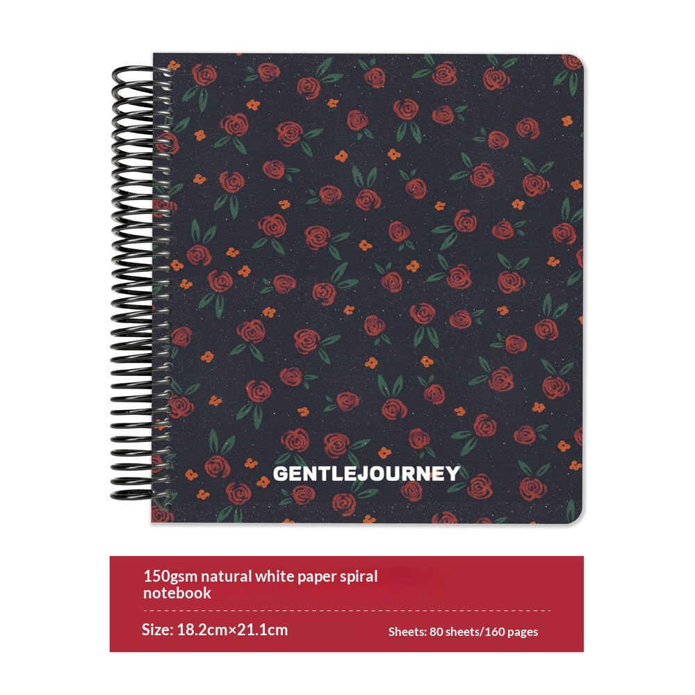 Colorful Botanical Spiral Journal Book — 7.2 × 8.3"