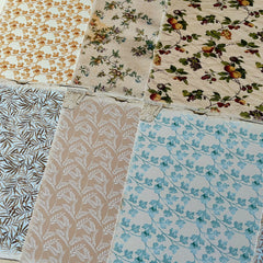 Vintage American Country Floral Junk Journal Paper - Autumn Background Paper for Scrapbooking & Photography