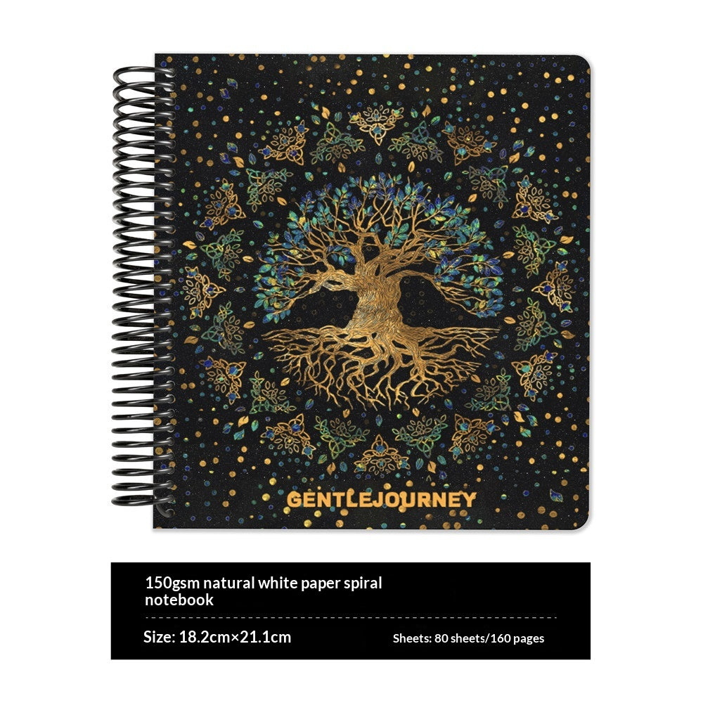 Colorful Botanical Spiral Journal Book — 7.2 × 8.3"