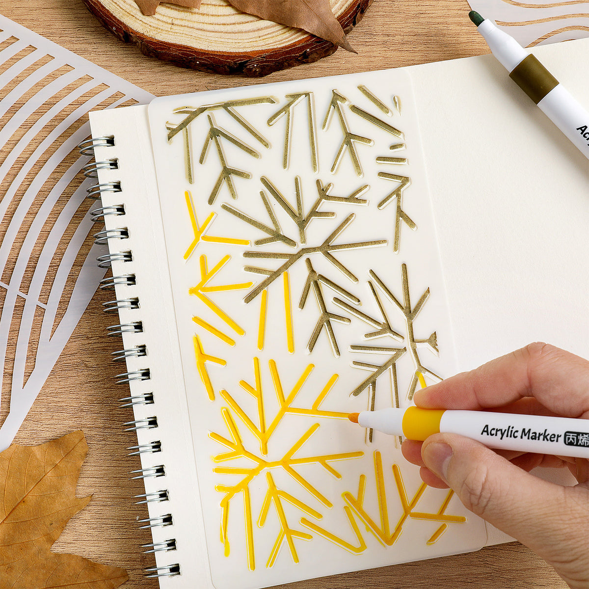 Texture pattern drawing stencils