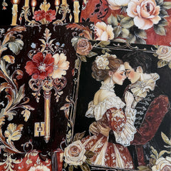 Vintage European Opera Palace Junk Journal Paper - 12 Pieces Baroque Background Paper for Scrapbooking