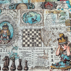Alice in Wonderland Junk Journal Paper - 10 Sheets Vintage Fairy Tale Background Paper for Art Journaling