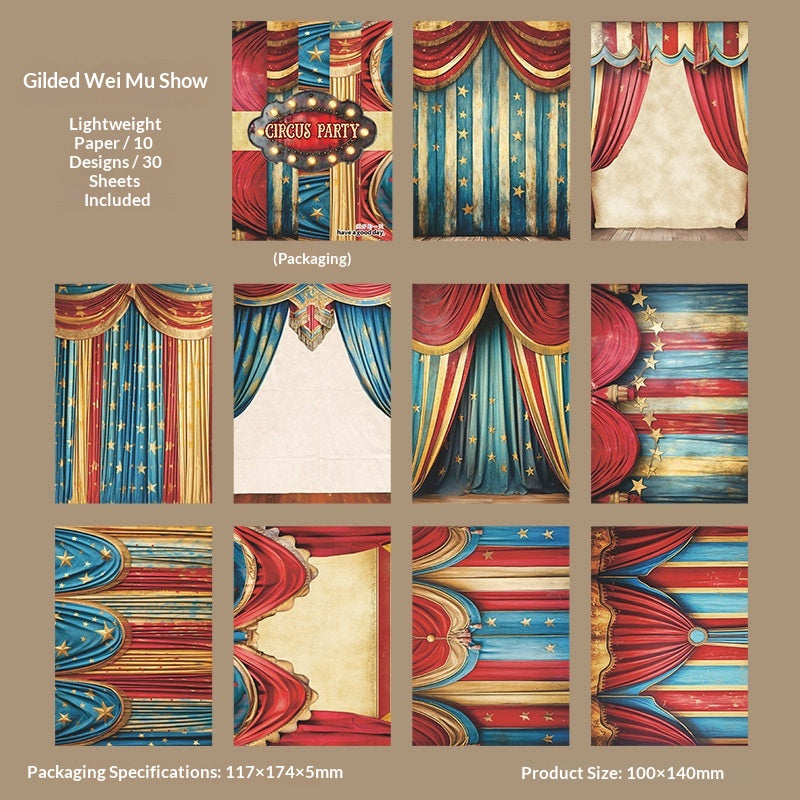 Circus Party vintage scrapbooking paper