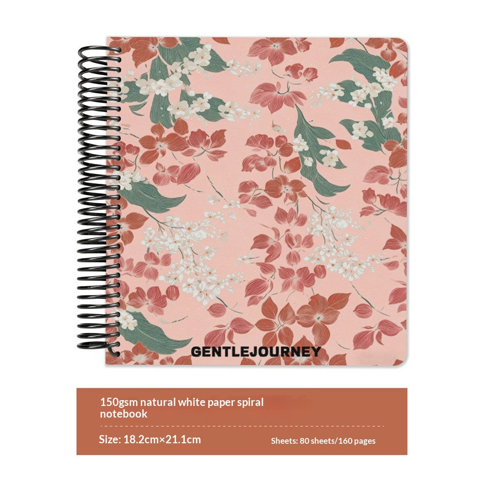 Colorful Botanical Spiral Journal Book — 7.2 × 8.3"