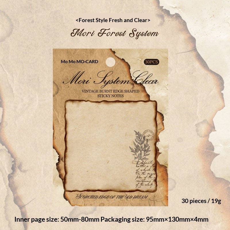 Burnt-Edge Vintage Sticky Notes
