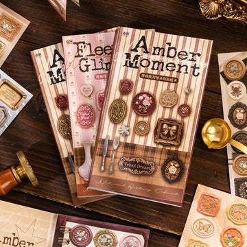 Museum Gallery vintage sticker book with wax seals, labels, portraits, frames, and antique accents - image 1