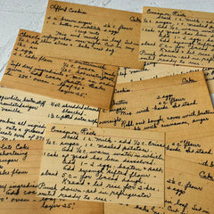 Vintage Recipe Ticket Junk Journal Stickers - 10 Pieces Retro Ephemera for Scrapbooking & Art Journaling