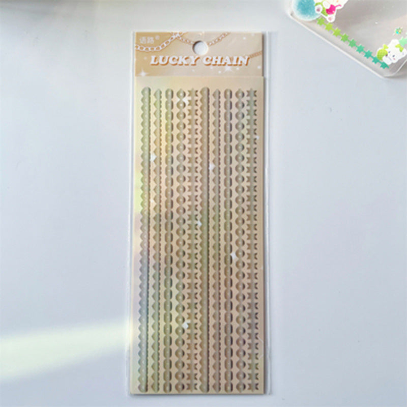 Holographic Lucky Chain Border Sticker Pack
