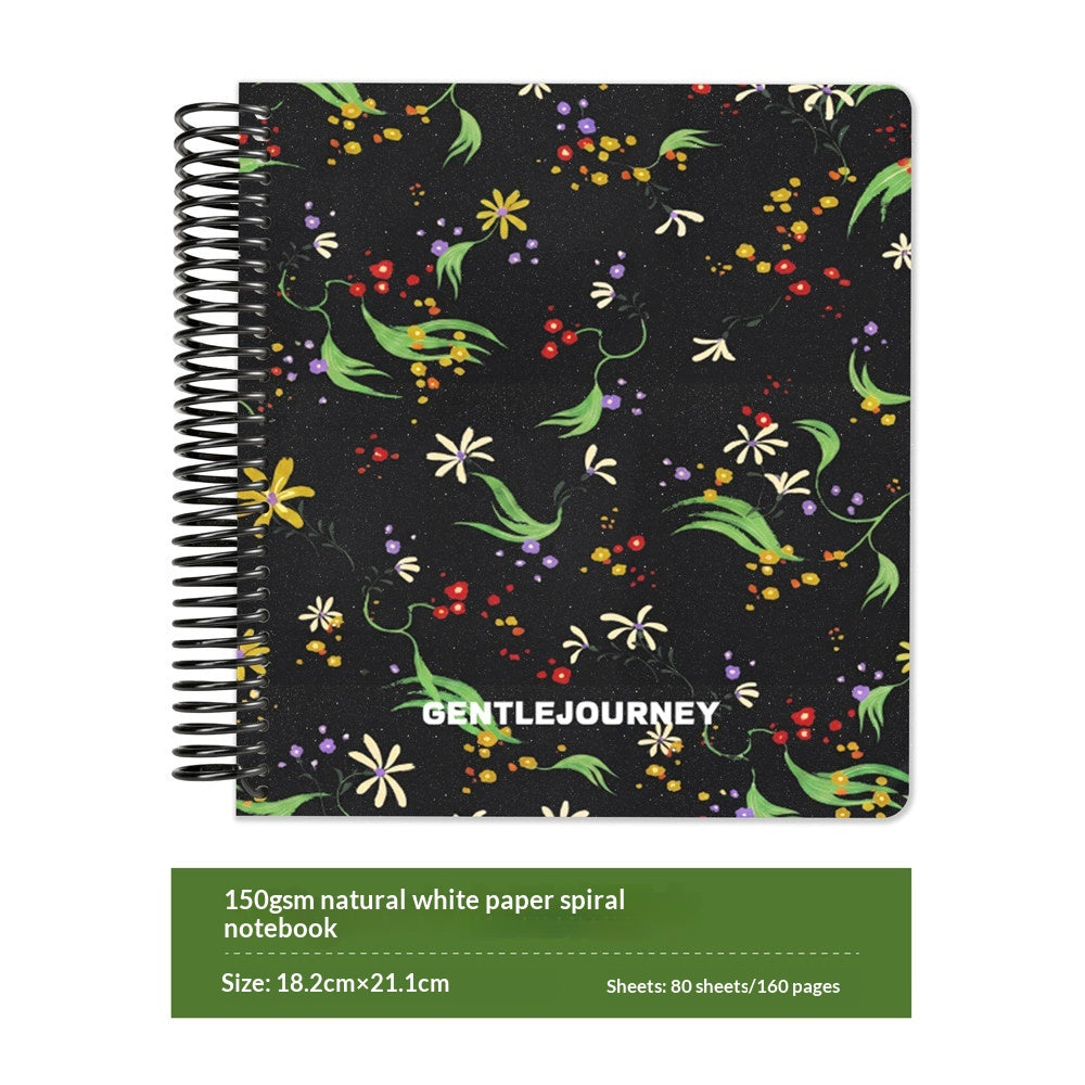 Colorful Botanical Spiral Journal Book — 7.2 × 8.3"