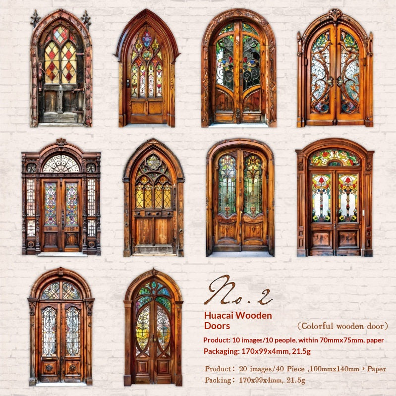 Vintage Doorway die-cut sticker pack