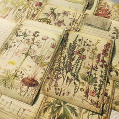 Vintage Floral Botanical Junk Journal Paper - 10 Pieces Art Background Paper for Scrapbooking & Decoration