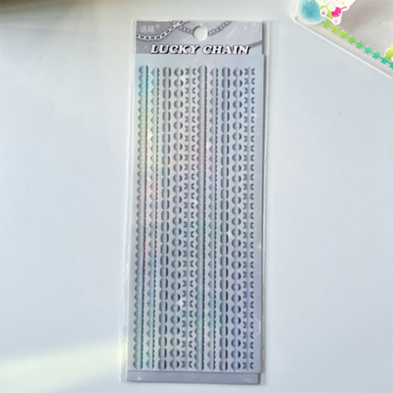Holographic Lucky Chain Border Sticker Pack