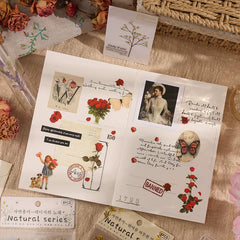 Botanical Flower Stickers - Vintage Plant Collection | Waterproof PVC Journal Decor
