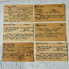 Vintage Recipe Ticket Junk Journal Stickers - 10 Pieces Retro Ephemera for Scrapbooking & Art Journaling