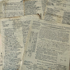 Vintage Calligraphy Letter Newspaper Junk Journal Paper - Aged Background Paper for Scrapbooking & Photography