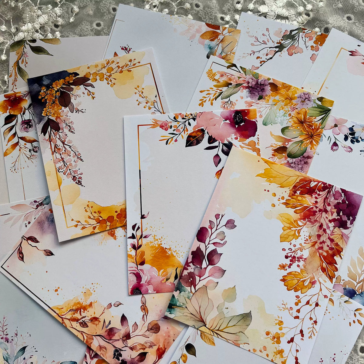 Vintage Floral Garden Junk Journal Paper - 16 Pieces Spring Flower Background Paper for Scrapbooking