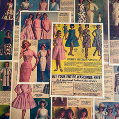 Vintage Fashion Magazine Poster - Kraft Paper Junk Journal Decorative Paper for Scrapbooking & Photography