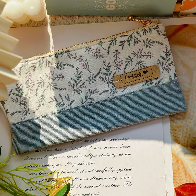 Handmade Medium Pouch – Large Capacity Journaling & Stationery Bag Handmade Medium Pouch – Large Capacity Journaling Bag | Cotton Stationery Case