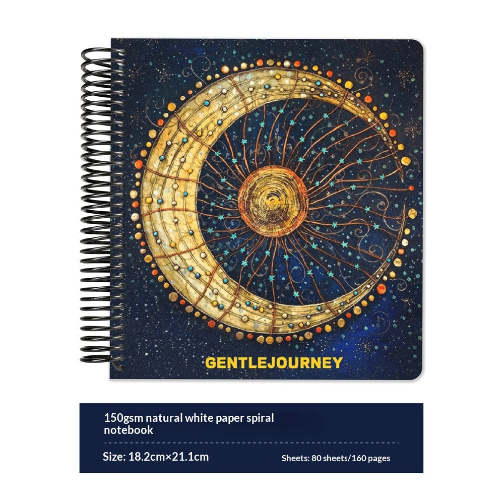 Colorful Botanical Spiral Journal Book — 7.2 × 8.3"