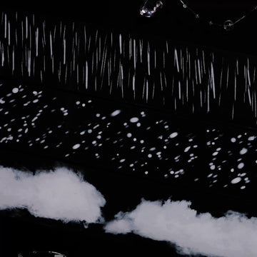 Shroomi's Weather Series PET tape roll with hand-painted rain, snow, and mist elements for crafting