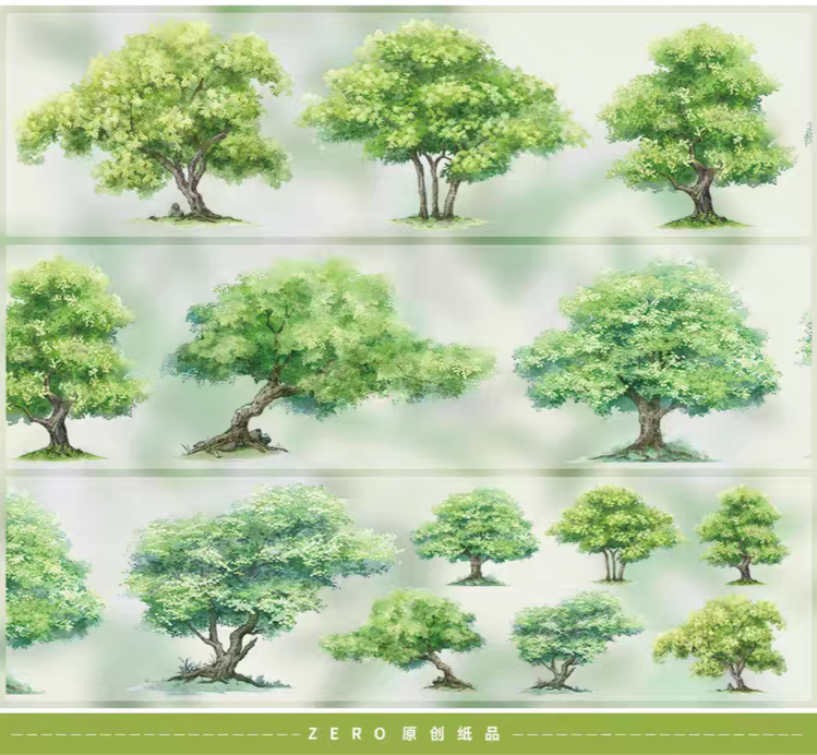 Trees with Leaves 1 PET Tape