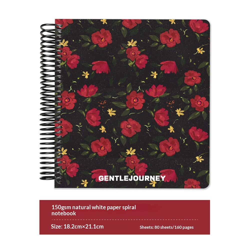 Colorful Botanical Spiral Journal Book — 7.2 × 8.3"
