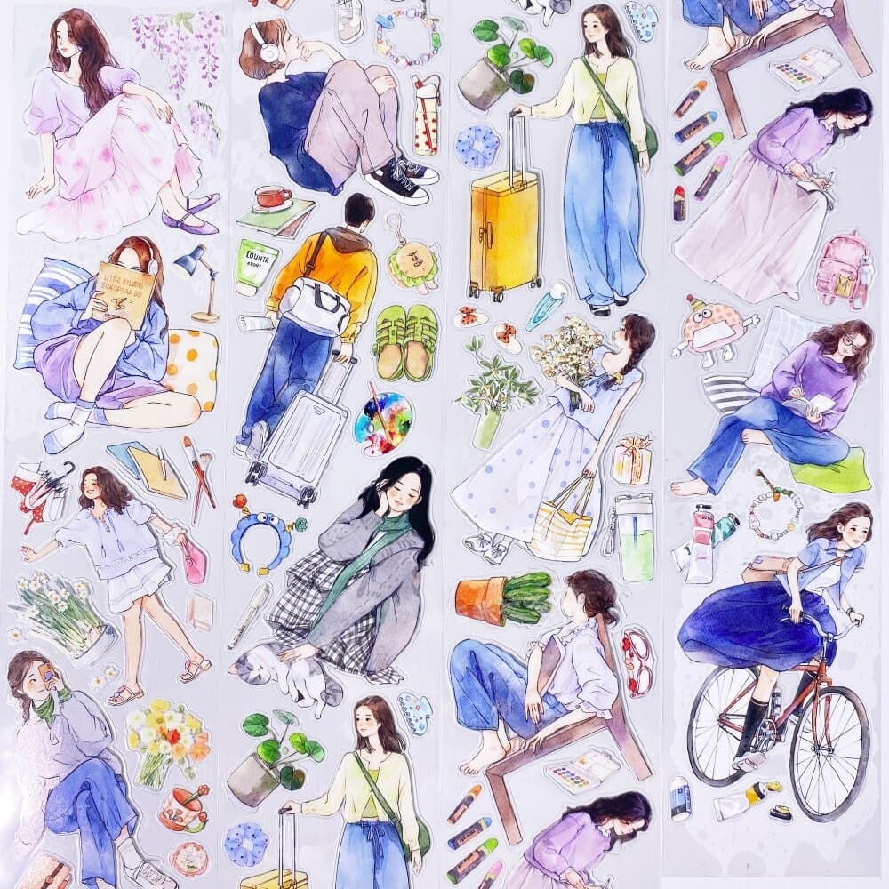 [Series] Die-cut | Girls PET Tape - 2 Styles